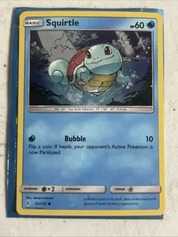 Squirtle 33/214 Cosmos Holo -Rare Holo Pokemon Card- Unbroken Bonds - Image 1