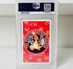 1996 Pokemon PSA 10 Rhydon Poker Playing Card Charizard Red Back #112 - Image 2