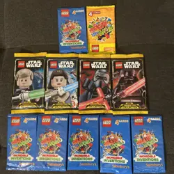 LOT LEGO Create The World Cards & Star Wars Series 1 Trading Cards Sealed Packs - Image 1