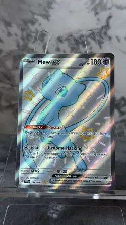 Pokemon Card Mew Ex 216/091 Paldean Fates Shiny Ultra Rare Full Art Near Mint UK - Image 1