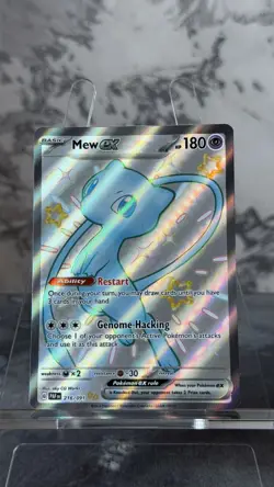 Pokemon Card Mew Ex 216/091 Paldean Fates Shiny Ultra Rare Full Art Near Mint UK - Image 4