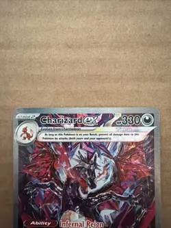Pokemon TCG Charizard EX Paldean Fates Holo Card 234/091 (ding Right Corner) - Image 2