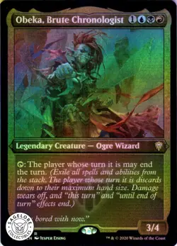 MTG Obeka, Brute Chronologist (Etched) (609) | NM Foil | Commander Legends {CMR} - Image 1