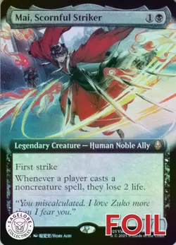 MTG Mai, Scornful Striker (Extended Art) (374) | NM Foil | Avatar {TLA} - Image 1