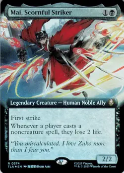 MTG Mai, Scornful Striker (Extended Art) (374) | NM Foil | Avatar {TLA} - Image 2