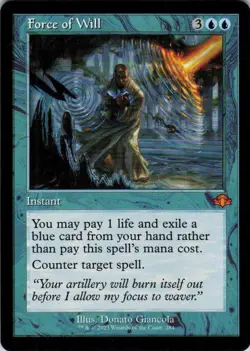 MTG Force of Will (Retro Frame) (284) | NM | Dominaria Remastered {DMR} - Image 1