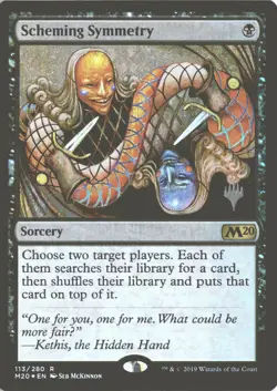 MTG Scheming Symmetry (113) *Foil* Promo Stamp Core Set 2020 MT/NM Free Ship - Image 1
