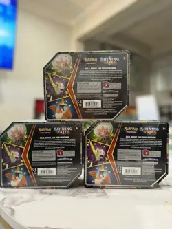 Pokemon TCG Sword Shield Shining Fates Collector Tins Set of 3, Sealed - Image 4