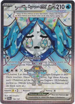 Pokemon Brunnenmaske-Ogerpon ex Full Art Maskerade im Zwielicht 194/167 NM DE - Image 1