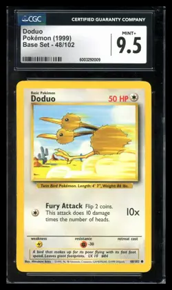 Doduo Base Set Pokemon TCG CGC 9.5 - Image 1