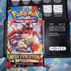 Heavy 22.66g Pokemon Sealed Mega evolution Booster Pack - Image 1