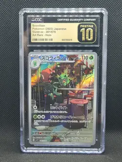 Pokemon 2023 Japanese Viloet ex 081/078 Art Rare Holo Scovillain CGC Pristine 10 - Image 1