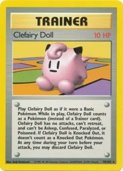 Pokemon TCG - Clefairy Doll - 70/102 - Rare - Base Set Unlimited [Near Mint] - Image 1