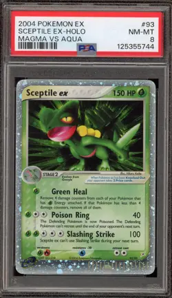 Pokemon Sceptile ex EX Magma Vs Aqua Holo Ultra Rare #93 PSA 8 - Image 1