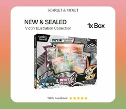 1x Pokemon TCG Victini Illustration Collection Box Black Bolt & White Flare NEW - Image 1