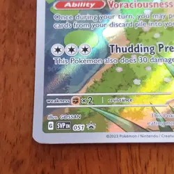 Pokemon TCG Snorlax SVP 051 Full Art Holo Black Star Promo LP - Image 4