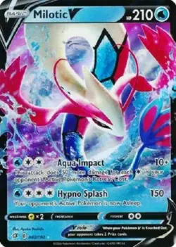 Milotic V 043/192 Sword & Shield Rebel Clash ULTRA RARE PERFECT MINT! Pokemon - Image 1