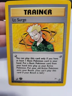 1st Edition LT Surge Trainer 101 Non Holo Gym Heroes Pokemon TCG Nm - Image 1