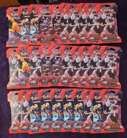 Lot of 30 - Pokemon TCG S & V: Destined Rivals - Booster Pack Sleeves FREE SHIP - Image 1