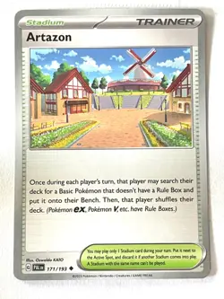 Artazon 171/193 Uncommon Paldea Evolved - Pokemon TCG - Pack Fresh Near Mint NM - Image 1