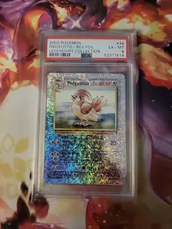 2002 POKEMON LEGENDARY COLLECTION #34 PIDGEOTTO-REVERSE FOIL PSA 6 - Image 1