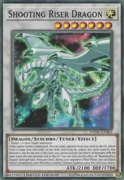 Shooting Riser Dragon - DANE-ENSE3 - Super Rare - Limited Edition Near Mint Yugi - Image 1