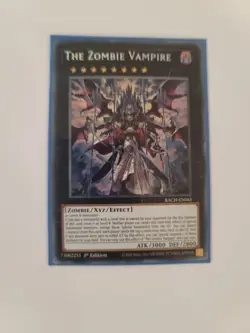Yugioh The Zombie Vampire BACH-EN045 Secret Rare 1st Ed - NM - Image 1