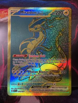 Pokemon TCG Miraidon EX Holo Rare Card 243/091 Sv: Paldean Fates - Image 1