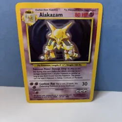 Alakazam 1/102 Holo 1999 Base Set Pokemon Card TCG NM - Image 2