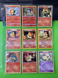 Pokemon Binder Collection Cyndaquil Cards WOTC EX Era XY Call Of Legends - Image 1