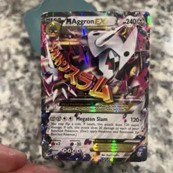 Pokemon M Aggron EX 94/160 XY Primal Clash Mega Holo Ultra Rare 2015 Card - Image 1