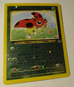 Pokemon TCG Southern Islands Ledyba 7/18 Reverse Holo Card 2001 Played Vintage - Image 2