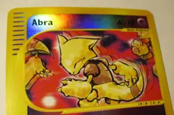 Pokemon TCG Expedition Base Set Abra 93/165 Reverse Holo Card 2002 Played - Image 4