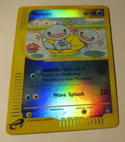 Pokemon TCG Aquapolis Wooper 117/147 Reverse Holo Card 2002 Played Vintage RARE - Image 2