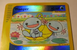 Pokemon TCG Aquapolis Wooper 117/147 Reverse Holo Card 2002 Played Vintage RARE - Image 4