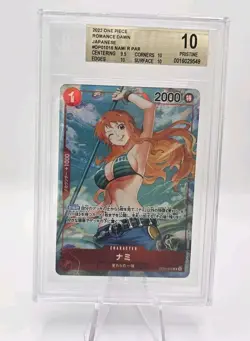 BGS 10 ONE PIECE Nami OP01-016 Parallel Rare P-R Romance Dawn Japanese Card PSA - Image 1