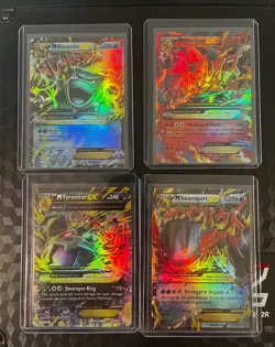 Pokemon Mega EX Card Lot Of 4 M Blaziken Ex, M Blastoise Ex, M Tyranitar Ex - Image 1