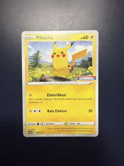 Pokemon TCG Indomaret Pikachu Stamp 240/S-p Exclusive Indonesian Promo Card MINT - Image 1