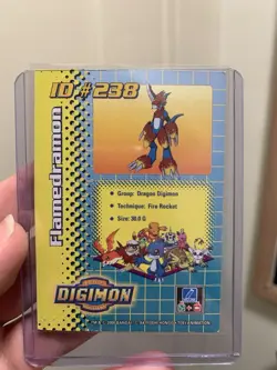 Flamedramon ID #238 DP 350 Digimon Card Toy Exclusive Promo Bandai 2000 MP - Image 2