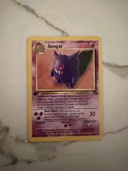 Pokemon Gengar TCG 20/62 1st Edition Non-Holo Card Fossil - Image 1