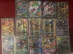 14 Pokemon Cards Lot-6 EX, 6 Mega EX, 2 GX | 10 Full Art|Raw|Collectr Value $725 - Image 1