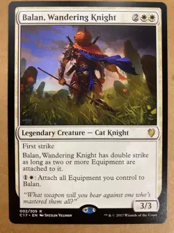 MTG 1x Balan, Wandering Knight # 2 Commander 2017 Magic the Gathering Card x1 NM - Image 1