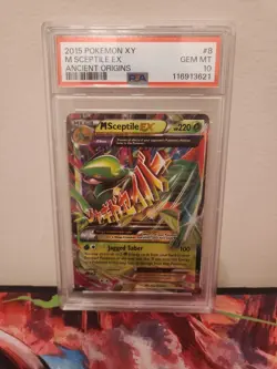 PSA 10 GEM MINT M Sceptile Ex 2015 Xy Ancient Origins 8/98 Pokemon Card - Image 1