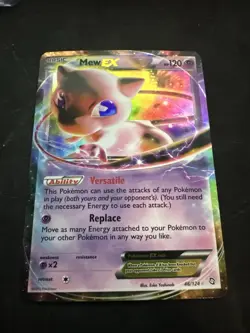 Pokemon Mew EX Dragons Exalted Holo Card 46/124 LP-NM Condition - Image 1