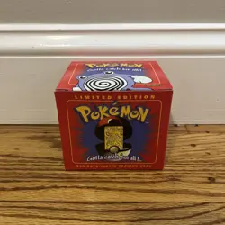 Pokemon POLIWHIRL 23K Gold Plated Trading Card 1999 Burger King Promo SEALED - Image 2