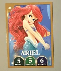 Morrisons Disney Christmas Party 2025 Trading Card 31 ARIEL MERMAID GLITTER NEW - Image 1