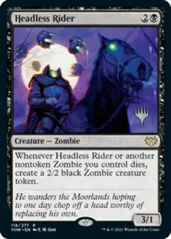 MTG Headless Rider - Foil - Promo Pack, Promo Pack, Moderately Played, English - Image 1