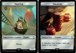 1x MTG - Thopter \ Treasure Token #17/18 - Universe Beyond: FALLOUT - Image 1