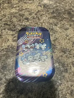 Pokemon Mini Tin: Paldean Fates (Maushold) - Factory Sealed - Image 1