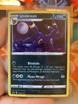 2021 Pokemon Sword & Shield Umbreon Black Star Promo SWSH129 Holo - NM - Image 2
